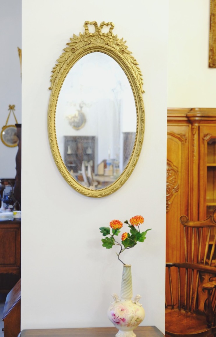 프렌치금장 리본갈란드 거울